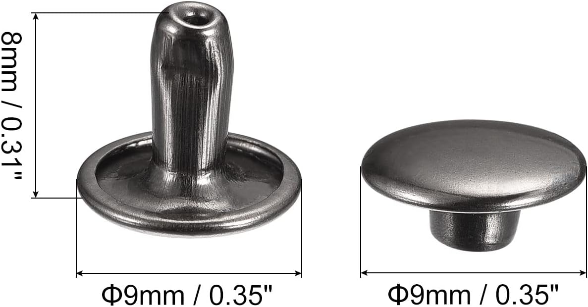 9mm double sided Rivet / Without Apparatus (in packs of 100 or 1000 pieces)