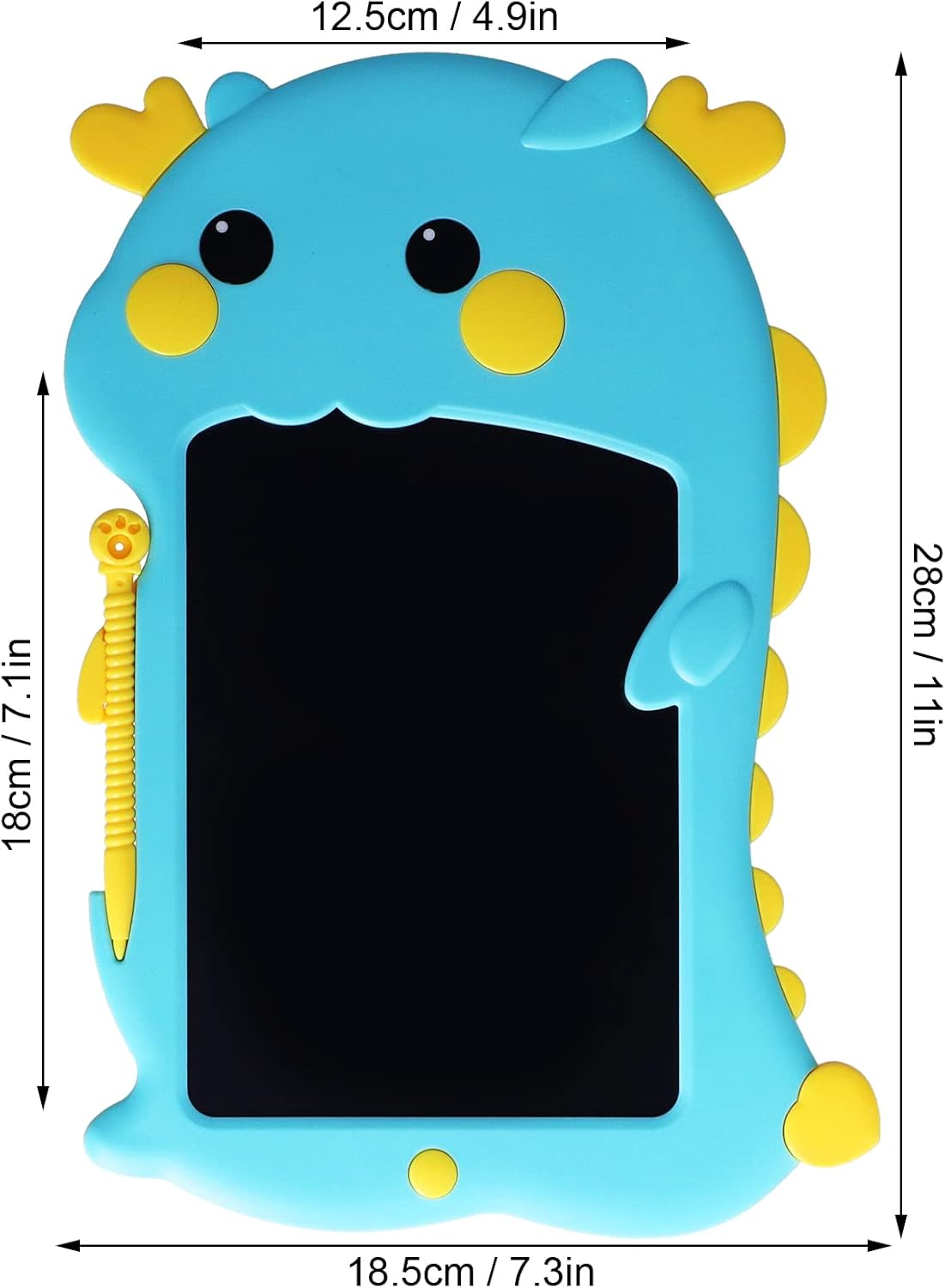 LCD yazı tahtası, kolay kullanım, ultra ince elektronik Doodle-tahtası, Erken eğitim için silinebilir Doodle-Board ( sevimli ejderha)