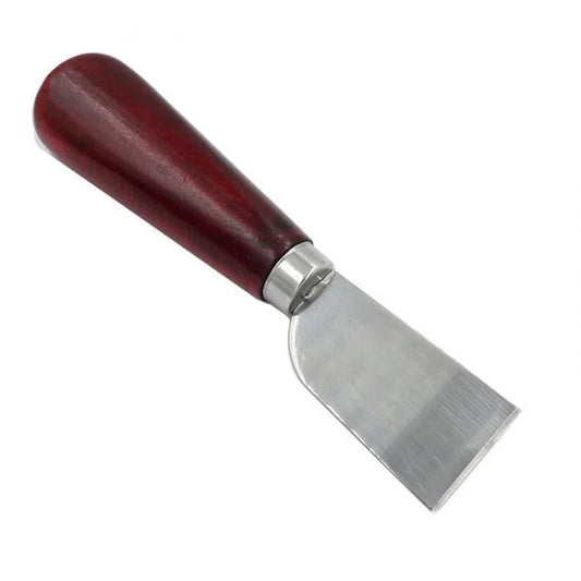 Deri Kesim ve Traşlama Bıçağı, (16.5cm) Spatula Deri Kesme Bıçağı Ahşap Sap  Deri El Aleti